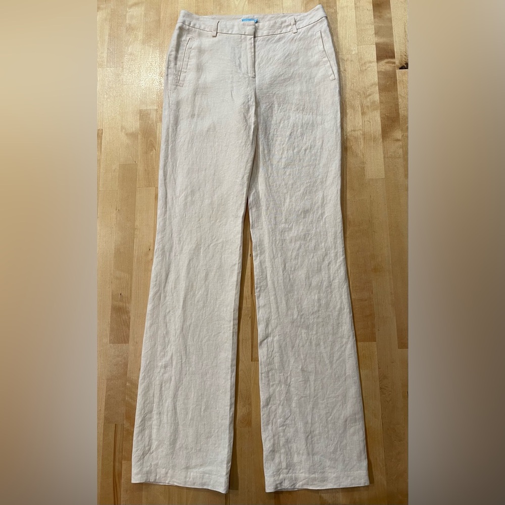 J. McLaughlin Cream Straight Leg Pants